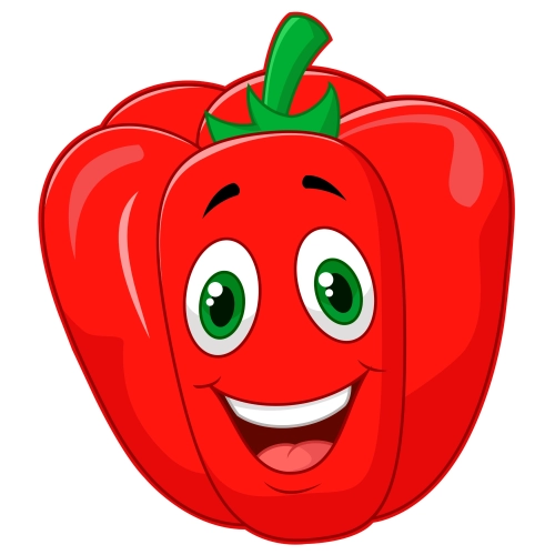 Craft Supply Classroom Cutout – Cartoon or Plain Red Capsicum Bell Pepper Vegetable Cutout